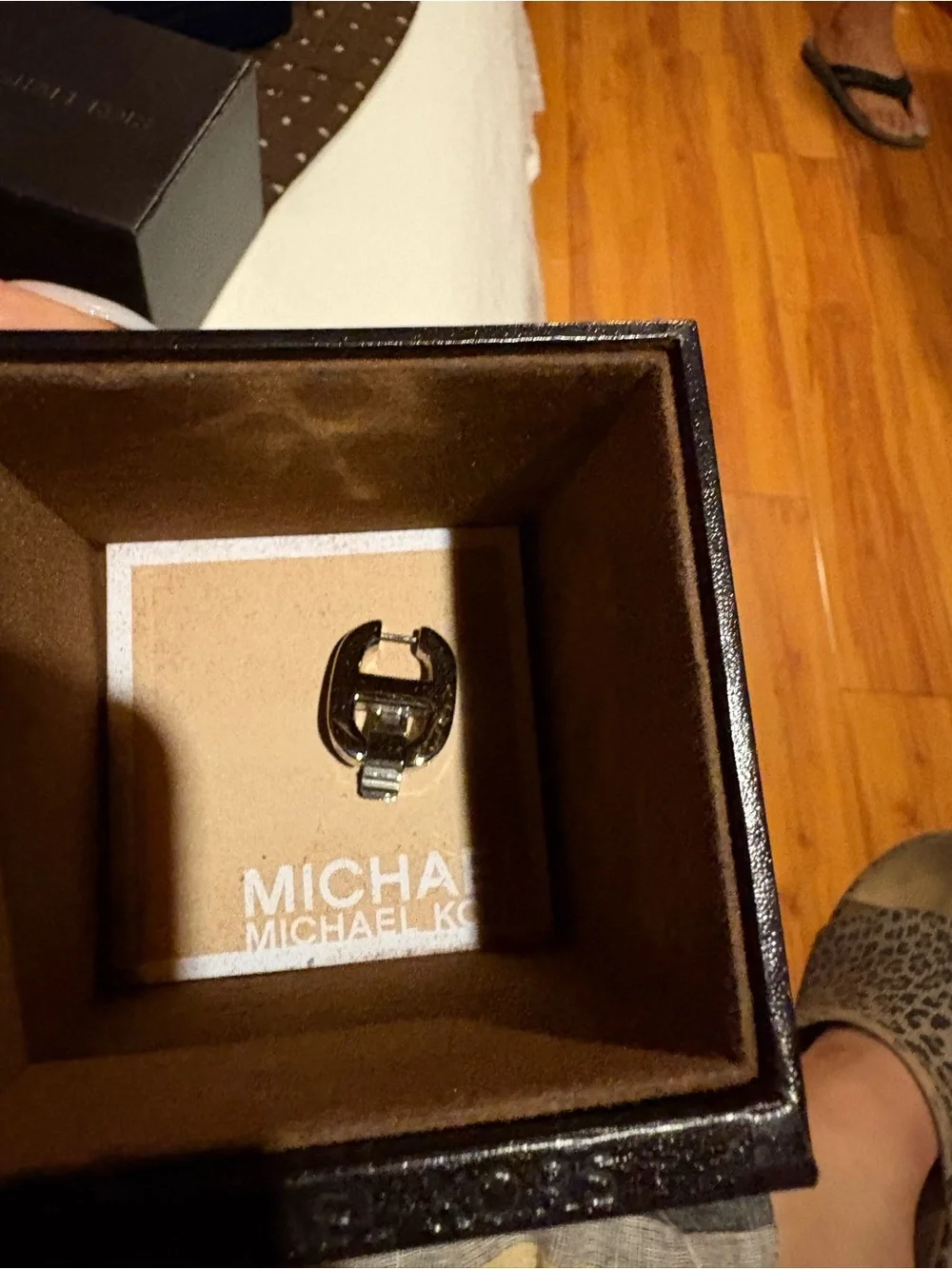 Michael Kors Silver Crystal Link Bracelet Watch